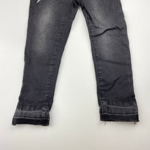 Load image into Gallery viewer, Girls Zara, embroidered stretch denim jeans, adjustable, Inside leg: 32cm, NEW, size 3-4,  