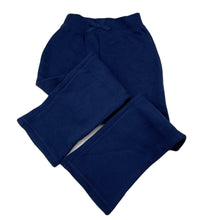 Load image into Gallery viewer, Girls H&amp;T, navy fleece lined track pants, Inside leg: 50cm, EUC, size 6,  