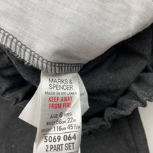 Load image into Gallery viewer, Boys M&amp;S, grey school pants, adjustable, Inside leg: 49.5cm, NEW, size 6,  