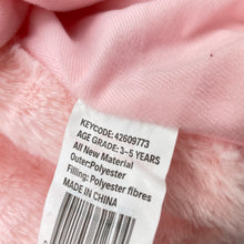 Load image into Gallery viewer, Girls pink, faux fur hooded unicorn poncho, EUC, size 3-5,  