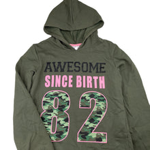 Load image into Gallery viewer, Girls Mango, khaki fleece lined hoodie sweater, EUC, size 14,  