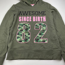 Load image into Gallery viewer, Girls Mango, khaki fleece lined hoodie sweater, EUC, size 14,  