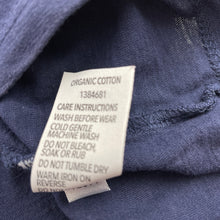 Load image into Gallery viewer, Girls Brilliant Basics, navy organic cotton long sleeve top, GUC, size 7,  