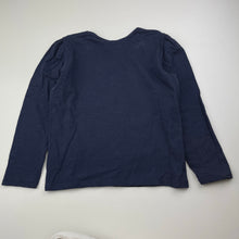 Load image into Gallery viewer, Girls Brilliant Basics, navy organic cotton long sleeve top, GUC, size 7,  
