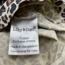 Load image into Gallery viewer, Girls Lily &amp; Dan, leopard print cotton long sleeve top, FUC, size 8,  