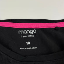 Load image into Gallery viewer, Girls Mango, black cotton long sleeve top, EUC, size 10,  