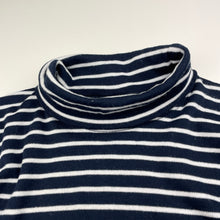 Load image into Gallery viewer, unisex Target, navy stripe soft feel skivvy top, FUC, size 6,  