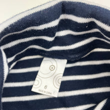 Load image into Gallery viewer, unisex Target, navy stripe soft feel skivvy top, FUC, size 6,  