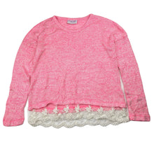 Load image into Gallery viewer, Girls Mango, lace trim lightweight knit top, EUC, size 12,  