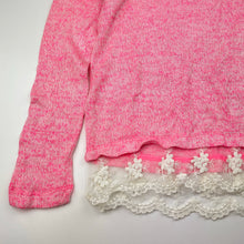 Load image into Gallery viewer, Girls Mango, lace trim lightweight knit top, EUC, size 12,  