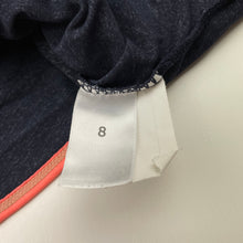 Load image into Gallery viewer, Girls Target, navy lightweight zip up hooded top, GUC, size 8,  