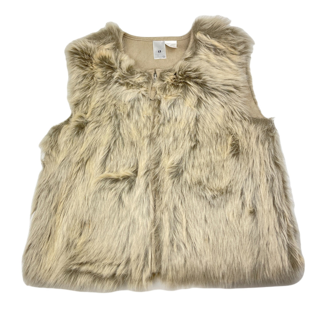 Girls Target, zip up faux suede lined faux fur vest, EUC, size 12,  