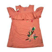 Load image into Gallery viewer, Girls PRIMIGI, embroidered stretchy open-shoulder top, FUC, size 7,  
