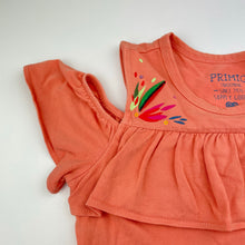 Load image into Gallery viewer, Girls PRIMIGI, embroidered stretchy open-shoulder top, FUC, size 7,  