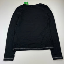 Load image into Gallery viewer, Girls Emerson, black stretchy long sleeve t-shirt / top, NEW, size 12,  