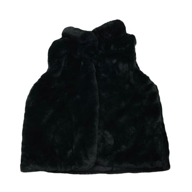 Girls EPIC THREADS, black button up faux fur vest, EUC, size 4,  