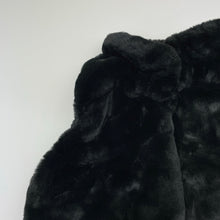 Load image into Gallery viewer, Girls EPIC THREADS, black button up faux fur vest, EUC, size 4,  