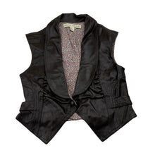 Load image into Gallery viewer, Girls Cotton On, dark brown faux leather waistcoat / vest, armpit to armpit: 32cm, EUC, size 6-7,  