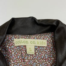 Load image into Gallery viewer, Girls Cotton On, dark brown faux leather waistcoat / vest, armpit to armpit: 32cm, EUC, size 6-7,  
