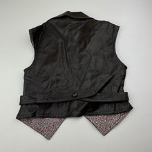 Load image into Gallery viewer, Girls Cotton On, dark brown faux leather waistcoat / vest, armpit to armpit: 32cm, EUC, size 6-7,  