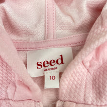 Load image into Gallery viewer, Girls Seed, pink zip hoodie sweater, hearts, EUC, size 10,  