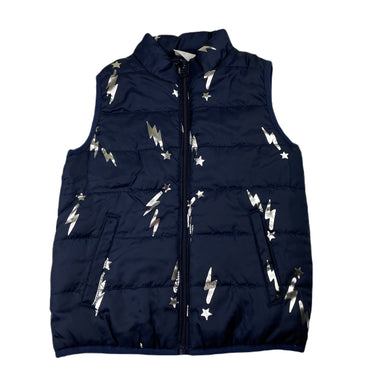 Girls B Collection, navy & silver puffer vest / jacket, EUC, size 7,  