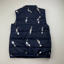 Load image into Gallery viewer, Girls B Collection, navy &amp; silver puffer vest / jacket, EUC, size 7,  