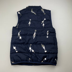 Girls B Collection, navy & silver puffer vest / jacket, EUC, size 7,  