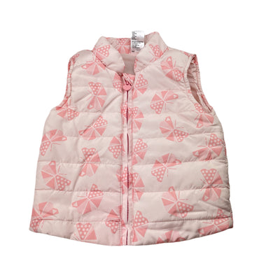 Girls H&T, pink puffer vest / sleeveless jacket, EUC, size 2,  