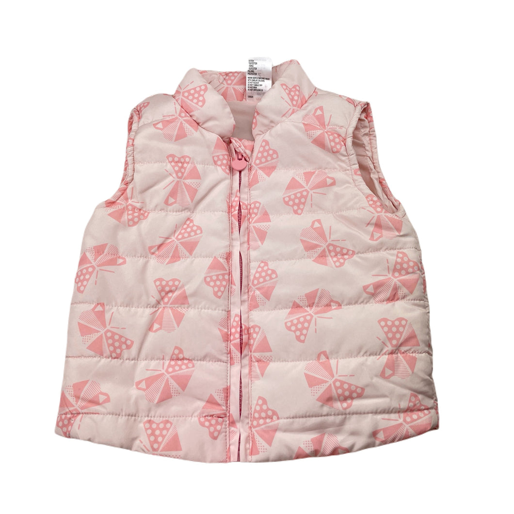 Girls H&T, pink puffer vest / sleeveless jacket, EUC, size 2,  