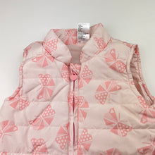 Load image into Gallery viewer, Girls H&amp;T, pink puffer vest / sleeveless jacket, EUC, size 2,  