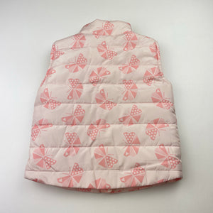 Girls H&T, pink puffer vest / sleeveless jacket, EUC, size 2,  