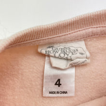 Load image into Gallery viewer, Girls Guess How Much I Love You, fleece lined sweater / jumper, mark left cuff, FUC, size 4,  