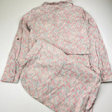 Load image into Gallery viewer, Girls Pumpkin Patch, grey &amp; pink viscose shirt dress, poppers, EUC, size 12, L: 75cm at front