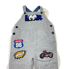 Load image into Gallery viewer, Boys BQT, grey marle fleece lined overalls, NEW, size 2,  