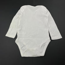 Load image into Gallery viewer, unisex H&amp;M, white organic cotton bodysit / romper, GUC, size 00,  