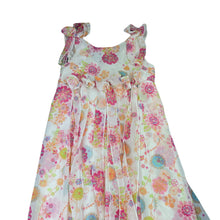 Load image into Gallery viewer, Girls Barbie, lined lightweight floral summer dress, GUC, size 6, L: 72cm approx