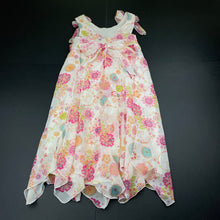 Load image into Gallery viewer, Girls Barbie, lined lightweight floral summer dress, GUC, size 6, L: 72cm approx