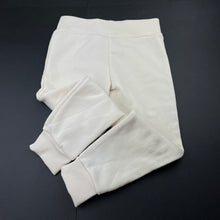 Load image into Gallery viewer, Girls cream, fleece lined track pants, elasticated, Inside leg: 43.5cm, EUC, size 6,  