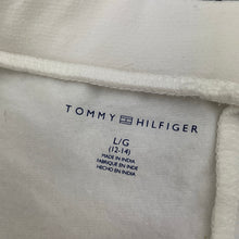 Load image into Gallery viewer, Girls Tommy Hilfiger, embellished fleece lined leggings, elasticated, Inside leg: 57cm, EUC, size 12-14,  