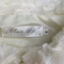 Load image into Gallery viewer, Girls Blue Sky, cream faux fur bolero jacket, GUC, size 6,  