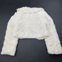 Load image into Gallery viewer, Girls Blue Sky, cream faux fur bolero jacket, GUC, size 6,  