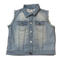 Load image into Gallery viewer, Girls Gum, blue stretch denim vest, GUC, size 10,  