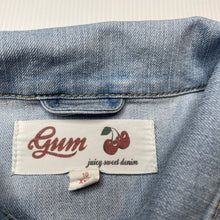 Load image into Gallery viewer, Girls Gum, blue stretch denim vest, GUC, size 10,  