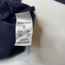 Load image into Gallery viewer, Girls Brilliant Basics, navy cotton school cardigan, EUC, size 6,  