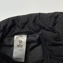 Load image into Gallery viewer, Girls Miss Understood, black quilted vest / sleeveless jacket, GUC, size 12,  