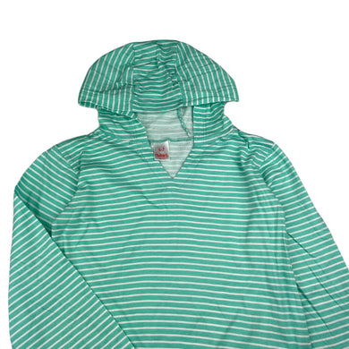 Girls Rhubarb, striped cotton long sleeve hooded top, EUC, size 6-7,  