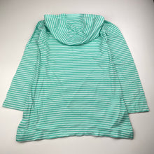Load image into Gallery viewer, Girls Rhubarb, striped cotton long sleeve hooded top, EUC, size 6-7,  