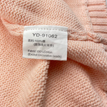 Load image into Gallery viewer, Girls Yaduo, knitted cotton short sleeve cardigan, *2 sequins missing front*, FUC, size 12-14,  