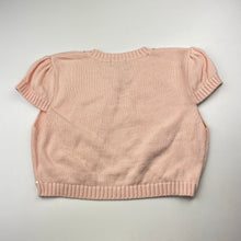 Load image into Gallery viewer, Girls Yaduo, knitted cotton short sleeve cardigan, *2 sequins missing front*, FUC, size 12-14,  